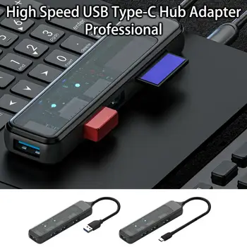 USB Portátil Estação de Ancoragem 4 em 1, com várias portas USB 3.0/2.0 Leitor de Cartão do TF Portátil USB de Alta Velocidade-Tipo C Hub Adapter para Windows