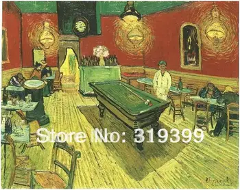 Vincent Van Gogh reprodução da Pintura a Óleo,A Noite, Café no Lugar Lamartine em Arles,100% feito à mão,Frete Grátis