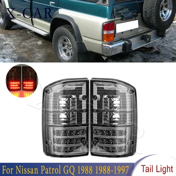 X-CARRO Para Nissan Patrol GQ 1988 1988-1997 Vermelho Fumado freio parar lâmpada da luz de névoa de luz da Cauda do farol de neblina lâmpada de pára-choques de Luz